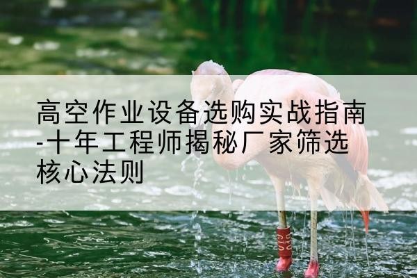 修水剪叉式升降机厂家-高空作业设备选购实战指南-十年工程师揭秘厂家筛选核心法则