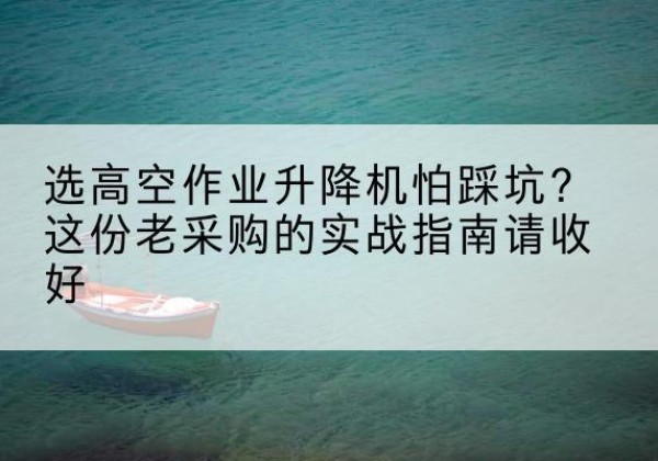修水高空作业升降机厂家推荐-选高空作业升降机怕踩坑？这份老采购的实战指南请收好